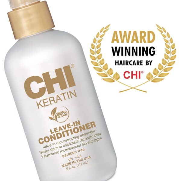 CHI Keratin Leave-in Conditioner, Hydrating Conditioner For Restoring Softness & Preventing Breakage, Great For Daily Use, Sulfate-free, 6 Oz