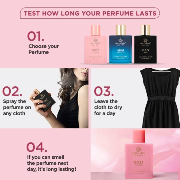 Bella Vita Luxury Rose Woman Eau De Parfum Perfume for Women with Black Currant, Vanilla, Jasmine|Floral & Sweet EDP Long Lasting Fragrance Scent 100 ML