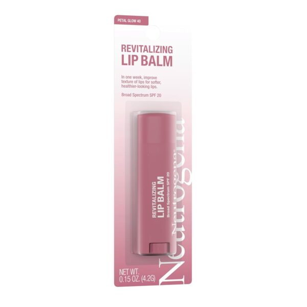 Neutrogena Revitalizing Tinted Lip Balm Broad Spectrum SPF 20 Sunscreen, Moisturizing Lip Balm with a Sheer Tint for Softer, Smoother, Healthier-Looking Lips, Sheer Petal Glow 40, .15 oz