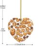 Christmas Ceramic Heart Pendant Decoration for Tree Hanging in Festive Season Cookies Food Chocolate Chip Biscuits Prints