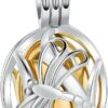 Customized Memorial Cremation Hollow Urn Pendant for Pet Dog Ashes Stainless Steel Woman's Keepsake Jewelry-B