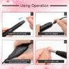 Nail Drill Kit Electric Nail File Portable Nail Drill Machine Professional Manicure Pedicure Set Polishing Shape Tools for Acrylic Gel Nails with Nail Drill Bits,Sanding Bands and Brush(Black)