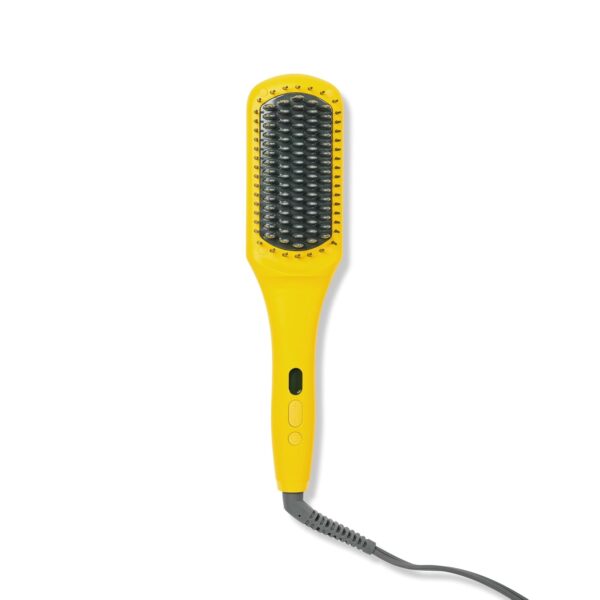 Drybar The Brush Crush Heated Straightening Brush | One Step Hair Straightener Brush, Smooth and Style for Frizz-free Hair, Works With All Hair Types