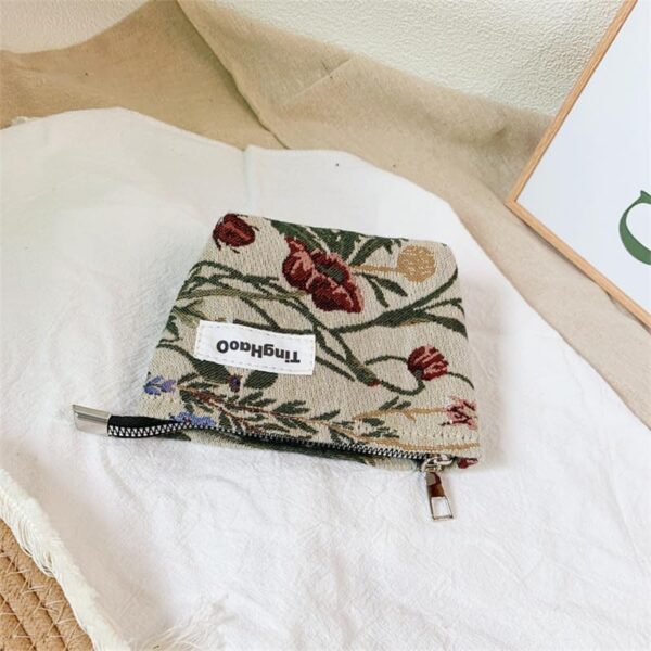Makeup Bag Travel Cosmetic Bag Organizer Embroidery Toiletry Bag Floral Make Up Bags with Zipper Travel Bag for Girl (Small)