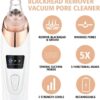 Advanced Electric Blackhead Remover Vacuum, Customizable Suction Levels, Interchangeable Heads, Ergonomic Design, Portable & USB-Chargeable, Electric Acne Extractor Tool, White