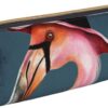 Halloween Flamingo Witch Hat Makeup Bag Leather Pencil Case for Work Office Zippered Pen Pouch Aesthetic Pencil Storage Bag Portable Coin Pouch Purse for Travel