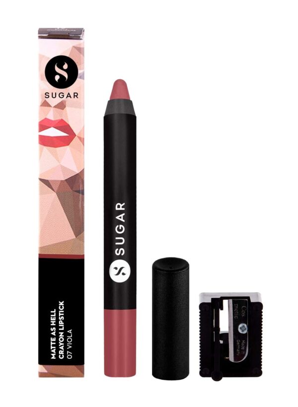 SUGAR Matte As Hell Crayon Lipstick - 07 Viola (Mauve Nude)