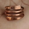 Pure 100% Copper Wrap Ring, Arthritis Thumb Ring, Solid Copper Ring, Finger Ring, Solid Copper Ring, Hammered Ring, Copper Jewelry Gift For her and Him, Mothers Day Gifts