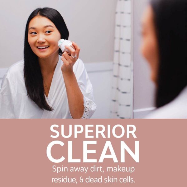 61k0yerCgWL._SL1200_.jpg TAO Clean Ona Diamond Orbital Facial Brush and Cleansing Station, Electric Face Cleansing Brush with Ergonomic Handle, Dual Speed Settings, Rose Gold