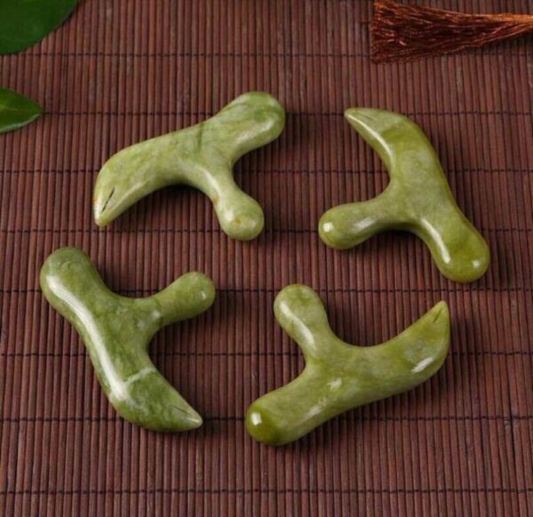 Jade Stone Feet Acupoint Tool Natural Reflexology Pedicure Tool Foot Massager
