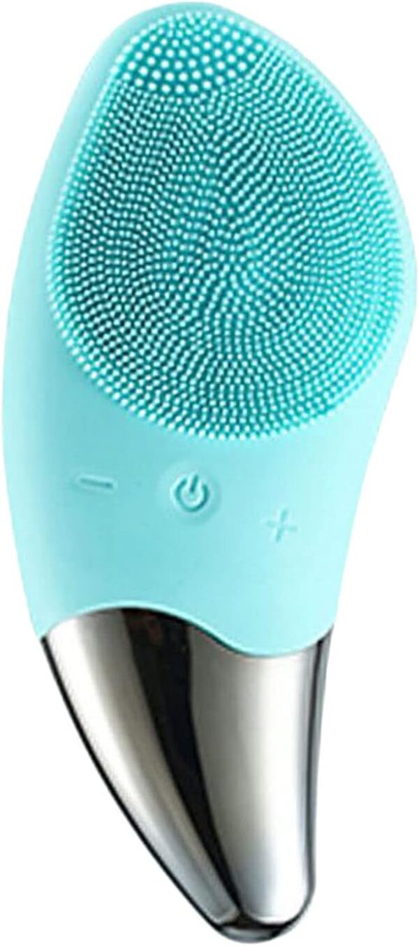 USB Rechargeable Silicone Facial Cleansing Brush, 6- Sonic Skin Care and Exfoliation, Achieve Better Skin Products Absorption - Red(Green)