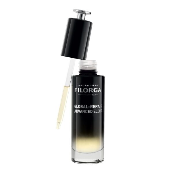 Filorga Global-Repair Advanced Elixir, Anti-Aging Face Treatment Repairs the Skin Barrier with a Rejuvenating Formula of Ceramides, Precious Oils, & Rose Extract to Reduce Wrinkles, 1.01 fl oz