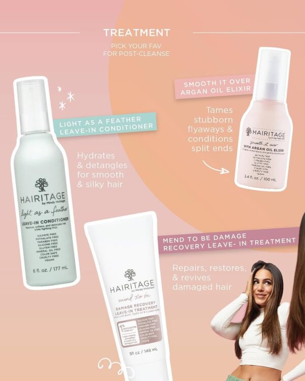 Hairitage Argan Oil Hair Oil Spray for Frizzy, Curly + Dry Damaged Hair - Lightweight Hair Oil Conditioner for Women + Men - Styling + Finishing + Control Flyaways - Moisturize + Repair Hair