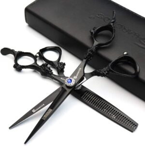 6 inch Hairdressing Scissors Set Barber Shop Hair Beauty Shears Styling Tools (Scissors set)