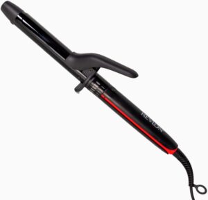 REVLON Smoothstay 1 Inch Curling Iron - Coconut Oil Infused Curling Wand Helps Enhance Shine & Smoothness, Creates Tight Bouncy Curls, and Reduced Frizz