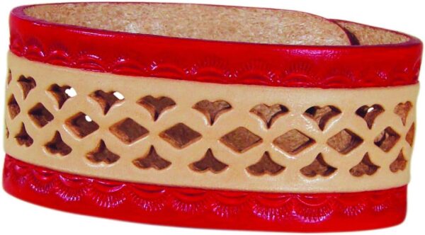 Realeather Solid Natural Veg Tan Leather Bracelet, Natural, Pack Of 8 US