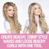 CHI Vibes Wave On Multifunctional Waver, Curling Iron Creates Long-Lasting Frizz-Free, Crimp-Style Waves & Loose Beachy Curls for All Hair Types