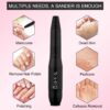 Nail Drill Kit Electric Nail File Portable Nail Drill Machine Professional Manicure Pedicure Set Polishing Shape Tools for Acrylic Gel Nails with Nail Drill Bits,Sanding Bands and Brush(Black)