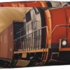 Pencil Case Freight Train Big Pencil Bag Portable Coin Pouch Aesthetic Cosmetic Bag Leather Makeup Bag