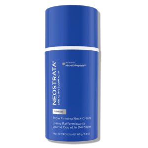 NEOSTRATA Skin Active Triple Firming Neck Cream, Anti-Aging Moisturizer with MicroDiPeptide229 to Tighten and Smooth Wrinkles Neck & Décolletage, Fragrance Free, For all Skin Types, 80g