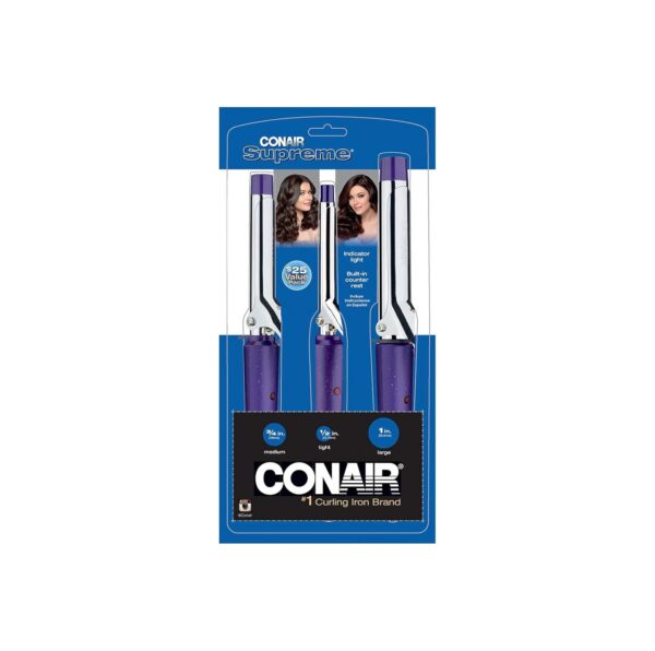 Conair Supreme Curling Iron Combo Pack, 1/2", 3/4", & 1", Set of 3