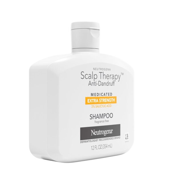 Neutrogena Scalp Therapy Anti-Dandruff Shampoo Extra Strength, with 3% salicylic acid, Fragrance Free, 12 fl oz