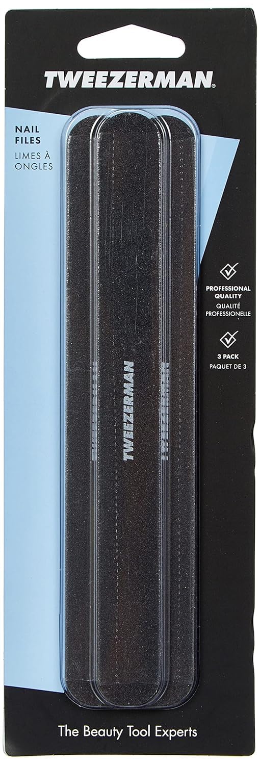 Tweezerman Professional Nail Files, (Pack of 3)