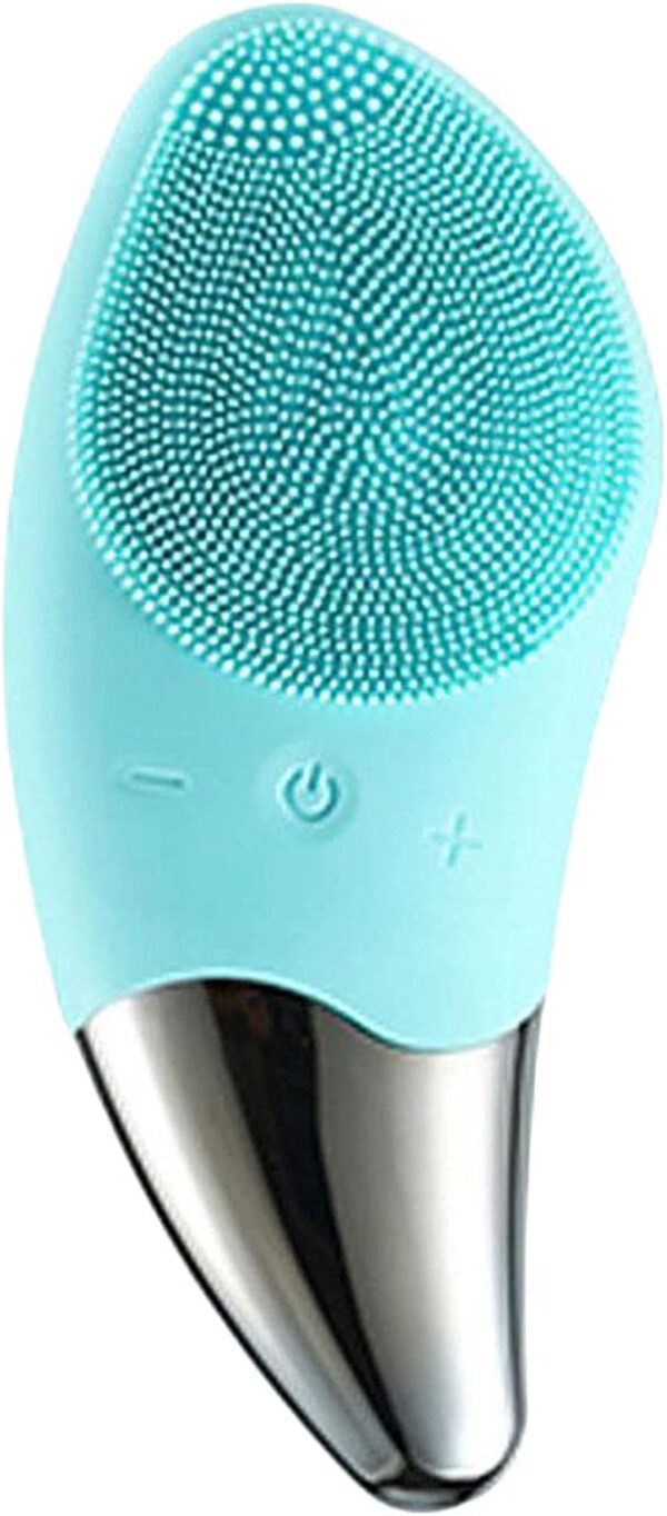 USB Rechargeable Silicone Facial Cleansing Brush, 6- Sonic Skin Care and Exfoliation, Achieve Better Skin Products Absorption - Red(Green)