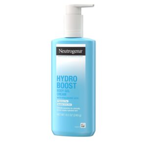 Neutrogena Hydro Boost Body Gel Cream Moisturizer with Hyaluronic Acid, Hydrating Lotion For Sensitive Skin, Fragrance Free, 8.5 oz