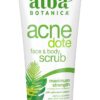 Alba Botanica Acnedote Maximum Strength Face & Body Scrub, 8 Oz
