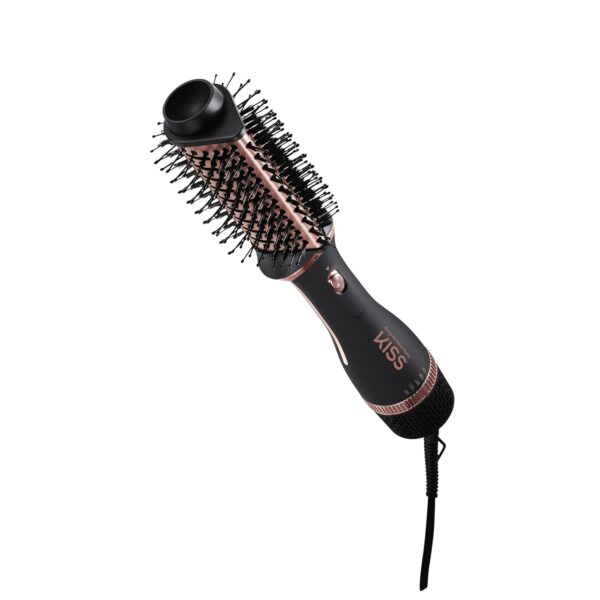 KISS Volume Boosting Air Brush, Detachable Ceramic Waterdrop Shaped Brush Head, Maximum Root Boosting Hair Dryer, 4 Heat Settings, Tangle-Free Bristles, 360° Swivel Cord