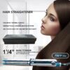 2 in 1 Hair Straightener Iron, Professional Ceramic Digital Flat Stainless Steel Curling Iron for Pro Salon Results, Shines and Smooth, Styling Tools for All Hair Types, for Travel & Home