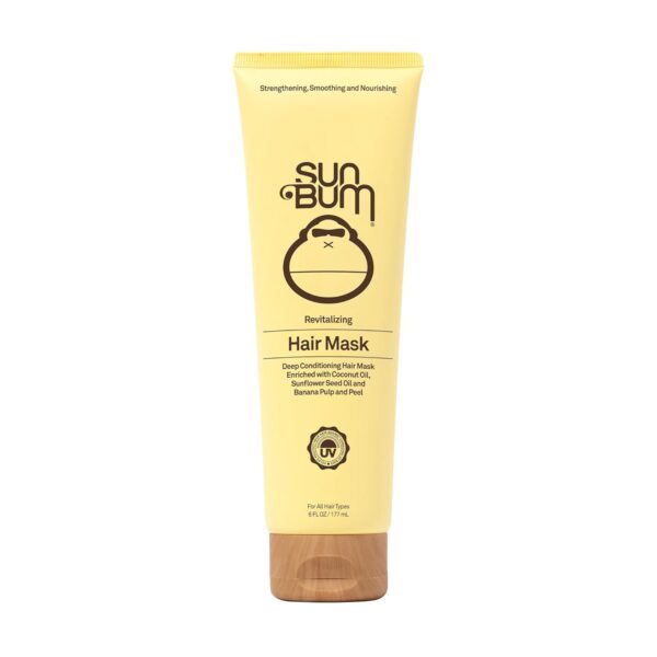 Sun Bum Revitalizing Deep Conditioning Hair Mask - Moisturizing and Restoring Treatment for Damaged Hair - Strengthening - Smoothing and Nourishing Formula - Vegan and Cruelty Free - 6 oz