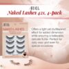 Ardell Naked Strip Lashes 421 – Natural-Looking, Long-Lasting False Eyelashes with Invisiband for Seamless Blend, 4 Pairs, 1-Pack