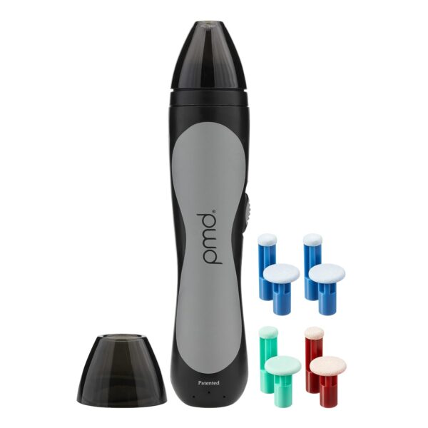 PMD Beauty Personal Microderm Man - At-Home Microdermabrasion Machine with Kit for Face & Body - Exfoliating Crystals and Vacuum Suction for Bold and Striking Skin