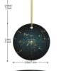 Christmas Ceramic Round Pendant Decoration for Shopping Malls Supermarkets Stores Homes Zodiac Constellation Space Prints