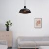 Globe Electric 65155 1-Light Industrial Warehouse Pendant Lighting, Matte Black, Hanging Lamp, Hanging Lights, Ceiling Light Fixture