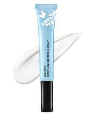 butter LONDON QuickFix Moisturizing Cuticle Balm - Cuticle Cream with Massage Tip Applicator Conditions & Hydrates Dry Cuticles & Skin - Gluten Free Cuticle Care Products Enriched with Vitamin E