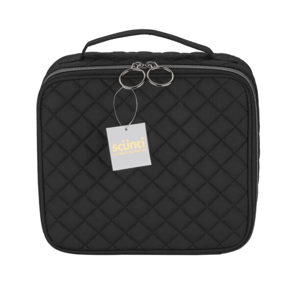 Scünci by Conair Makeup Beauty Case, Makeup Train Case, Makeup Bag, Travel Organizer for Women, Black