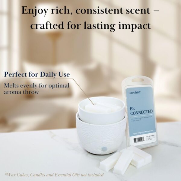 CAROLINA Wellness Wax Melt Warmer – 3-in-1 Electric Wax Melter for Scented Wax Melts, Cubes, and Tarts | Home, Office, Bedroom, Gift & Décor