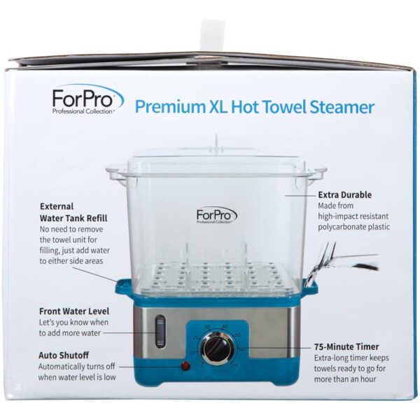 ForPro Professional Collection Premium XL Hot Towel Steamer, 50% Larger Capacity, Holds 9 Facial Towels, Quick Heating Steam Towel Warmer for Salons and Spas