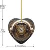 Christmas Ceramic Heart Pendant Decoration for Tree Hanging in Festive Season Steampunk Clock Prints
