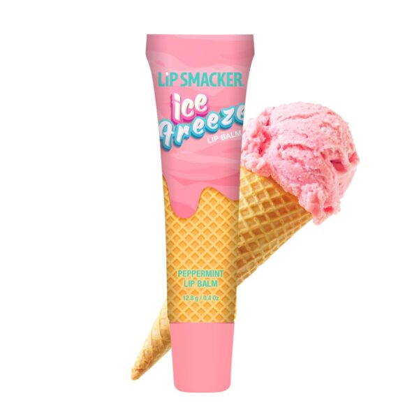 Lip Smacker Ice Freeze Balm, Ultra-Hydrating & Cooling Lip Balm with Refreshing Flavor, Sheer Tint & Minty Sensation, Soft-Served Creamy Formula, Moisturizing & Nourishing Lip Care - Peppermint