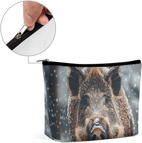Toiletry Bag for Women Wild Boar Cosmetic Bag Portable Capacity Travel Makeup Bags with Zipper Lightweight Cute Beauty Makeup Organizer for Traveling, Accessories, Essentials