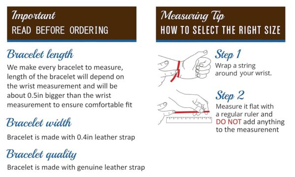 Leather Bracelet for Men Personalized Hidden Secret Message Custom Text, Quote, Date, Boyfriend Gift Unique Handmade Gifts for Son, Friend, Husband