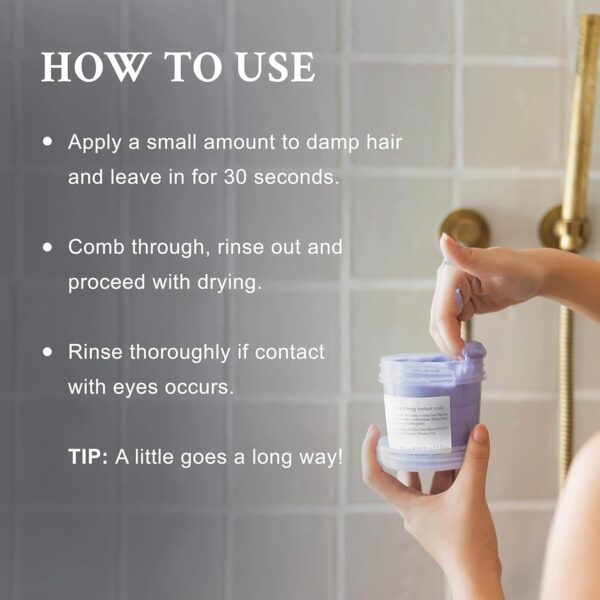 Davines LOVE Smoothing Instant Mask, Anti-Frizz Action for Sleek and Smooth Results, 1 Count, 8.45 fl. oz.