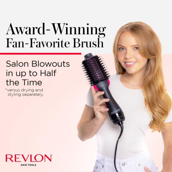 REVLON One-Step Volumizer Hair Dryer and Styler with Improved Motor – Easy Salon-Style Blowouts – Less Frizz, More Shine, and Reduced Heat Damage, for all Hair Types and Lengths (Black)