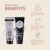 Dionis Goat Milk Skincare Men's Hand Cream Gift Set - Unscented (Fragrance Free) & for Men (Scented) Lotions - Soothe & Relieve Dry, Itchy Hands - Deeply Moisturize & Restore Skin, 2 1 oz Tubes
