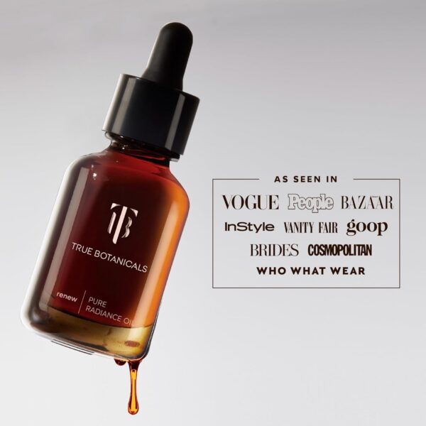 True Botanicals Renew Pure Radiance Oil | All Skin Types | Anti-Aging Face Oil w/Algae Extract | Treats Fine Lines & Wrinkles | Dermatologist Tested, All Natural, Vegan | 1 fl oz | 30 ml