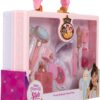 Disney Princess Style Collection Girls Trendy Makeup Tote Bag, Trendy Pretend Play Makeup Tools, Including a Face Roller, Comes with 8 Different Play Tools